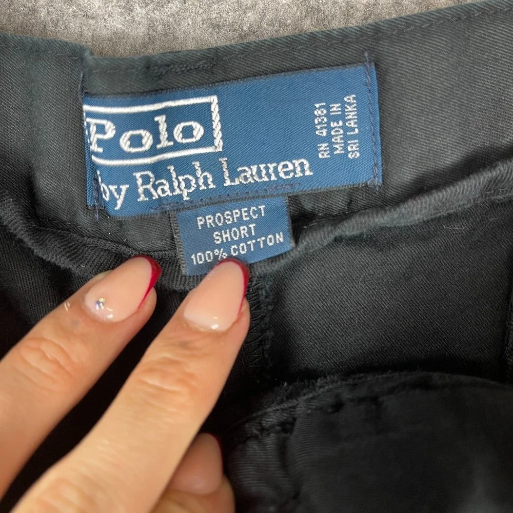 Polo Ralph Lauren Prospect Shorts Mens 36 Black Chino Preppy Golf Summer Casual